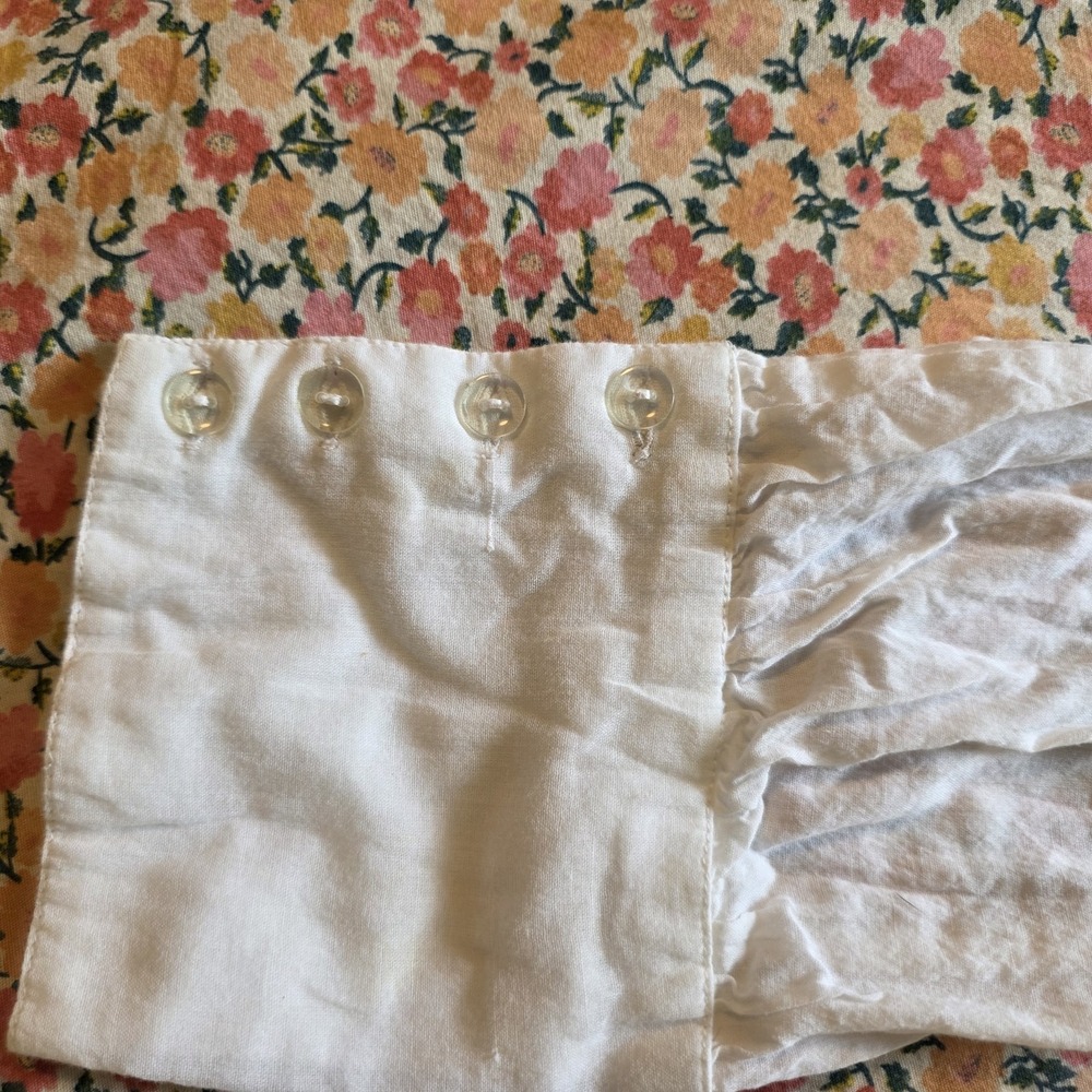Live A Little VTG Y2K White Ruffle Top Sz Large %100 Cotton Layered Cowgirl Boho - Picture 10 of 12